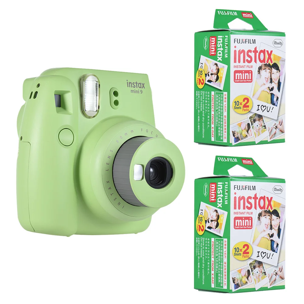 Fujifilm Instax Mini 9 пленочная камера фото мгновенная камера всплывающая линза автоматический замер мини-камера с 40 листов белая пленка края