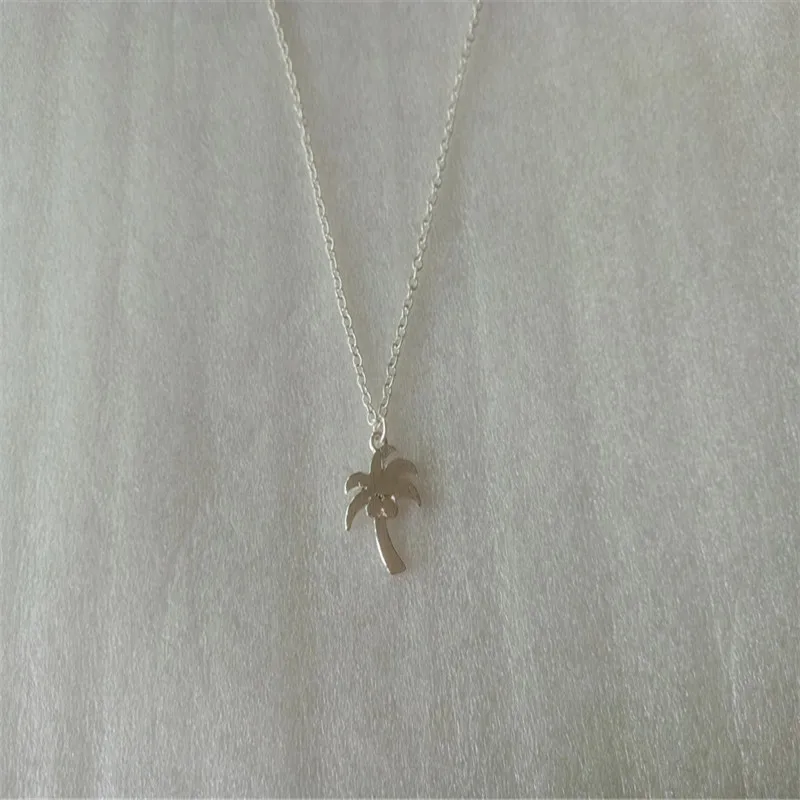 

New Trendy Christmas Gift Coconut Tree Necklace Palm Tree Necklace for Women Wedding Gift