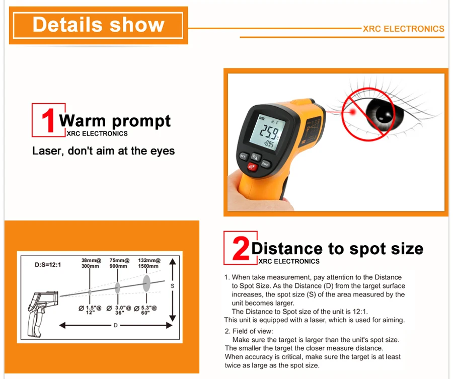 Infrared thermometer GM300E GM550E detail description (8)