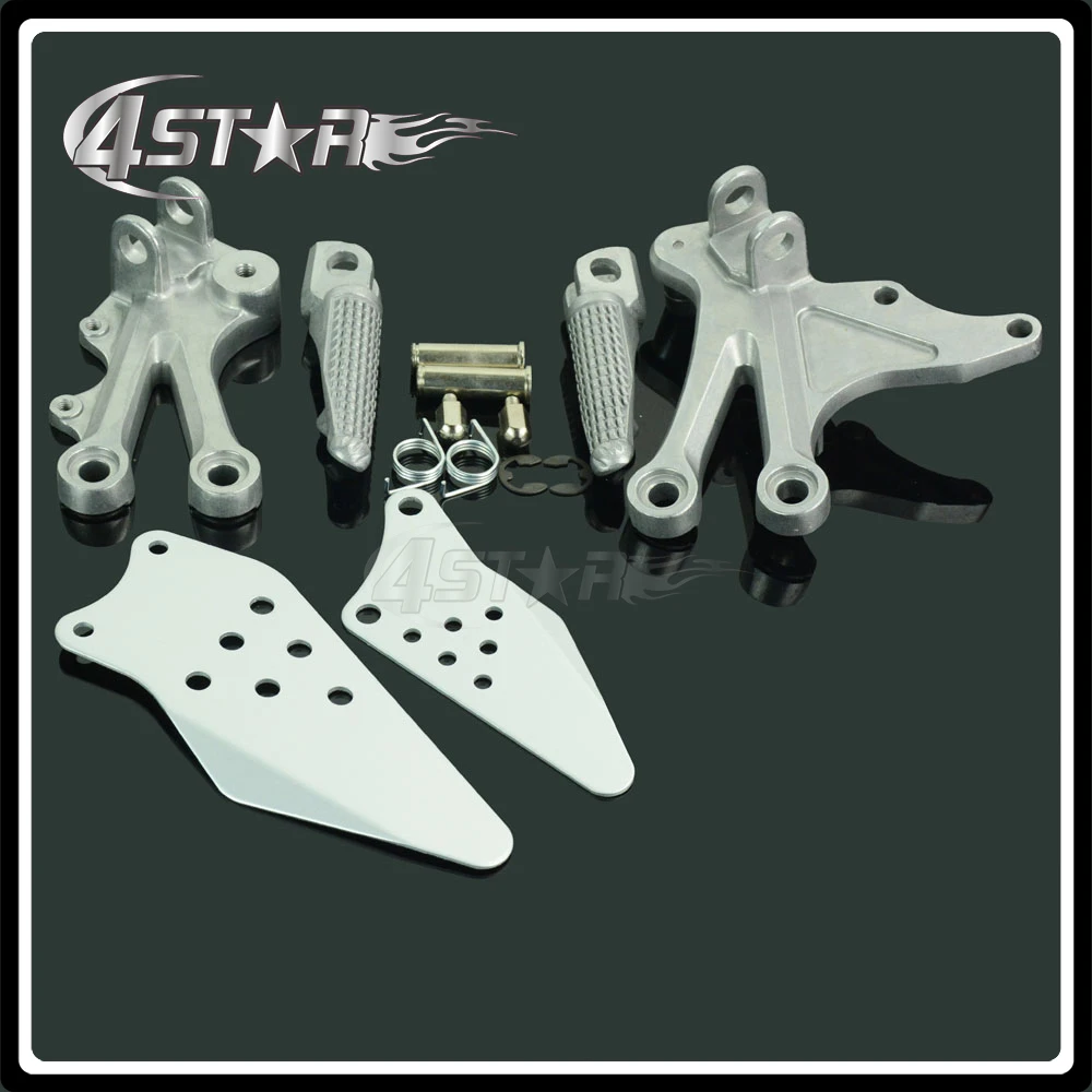 Alumnium Motorcycle Front Passenger Footrest Foot Peg Rests Pedals And Bracket Mount For KAWASAKI ZX10R 2004 2005 | Автомобили и