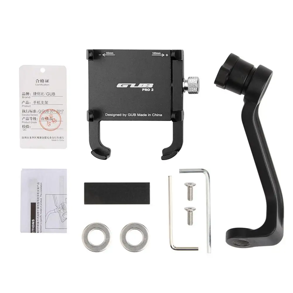 

GUB PRO2 Enhanced Four-claw Design Aluminum Alloy Mobile Phone Holder for Bike Electric Bicycle Motorcycle Electric Scooter