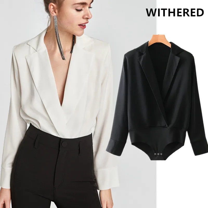 Online Appassiti inghilterra urbano ufficio della signora solid intaglio blusas kimono camicetta camicia combinaison femme combinazione femme tuta delle donne