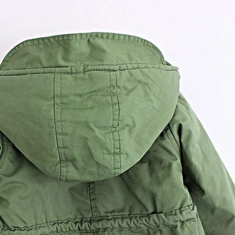 Baratos 2018 nuevos niños de invierno abajo y parkas 2 9Y estilo europeo niños niñas abrigo color verde azul con capucha abrigos las niñas