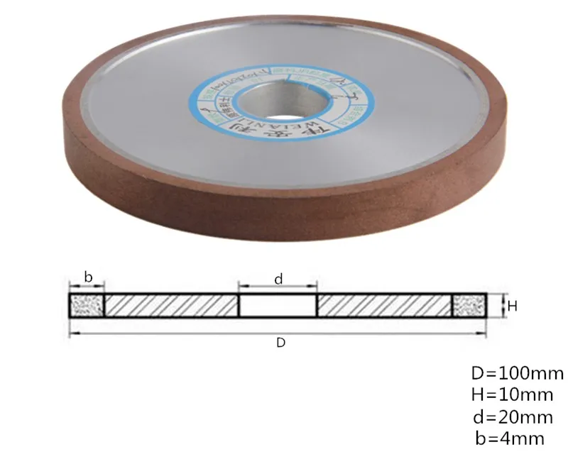 Алмазные шлифовальные круги 100*10*20*4 мм плоскообразные 150/180/240/320 шлифовальные диски Алмазные колеса абразивные инструменты 1 шт