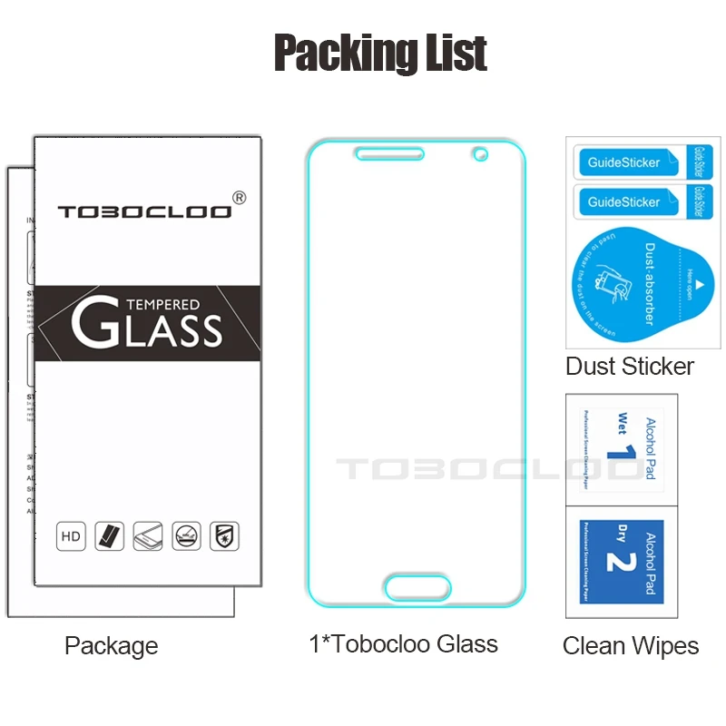 Закаленное защитное стекло для экрана TOBOCLOO Samsung Galaxy J3 J5 J7 J2 Prime J510 J710 J320 A3 A5 2016 Grand