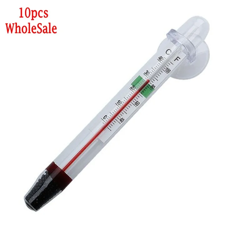 Aquarium Thermometer Submersible Glass Fish Tank for Water Temperature Measuring Waterproof Suction Cup 10pcs | Дом и сад