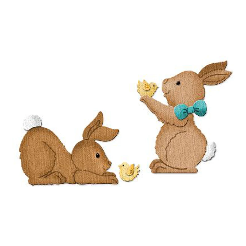

Swovo Easter bunny Animals Metal Cutting Dies DIY Etched Dies Craft Paper Card Making Scrapbooking Embossing Die Cuts 2019 New