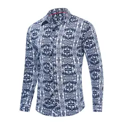 Весна Лето Мужская тонкая рубашка с принтом покера рубашка с длинным рукавом 2019 повседневные рубашки модные классические мужские платья
