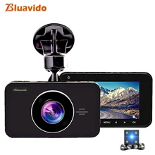 Bluavido Full HD 1296P Car DVR Camera ADAS WDR Night Vision 3 Inch Dual Lens Dash cam Video Recorder Cycle Recording Blackbox