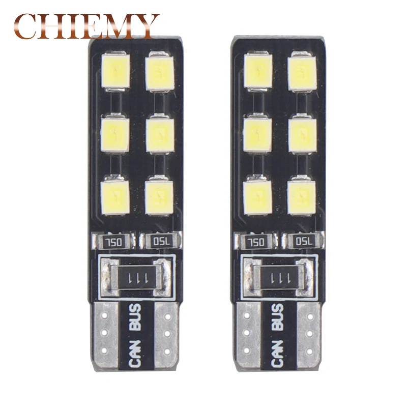 2x W5W T10 автомобильная светодиодная лампа 12SMD 5630 168 194 боковые габаритные огни Карта