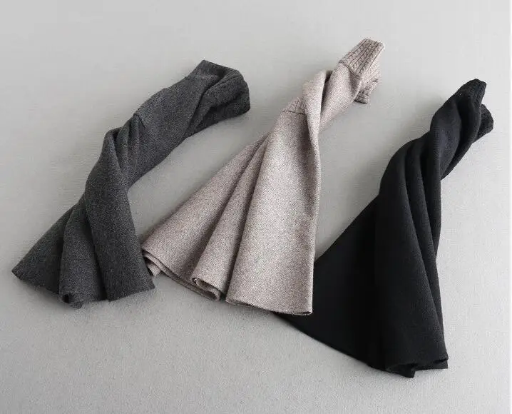 Winter Thick Wool Knitting Long Skirts With Pocket OG0693