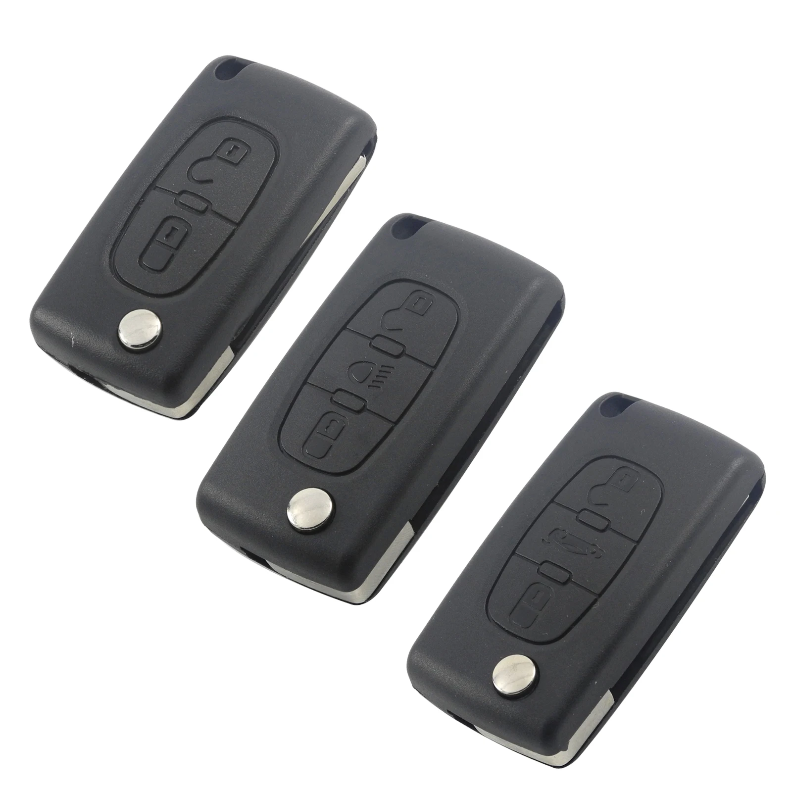 

2/3 BTN Flip Remote Car Key Case Shell CE0536 For Peugeot Partner 306 307 407 607 Citroen C3 C4 C5 C6 C8 Berlingo Trunk/Lamp