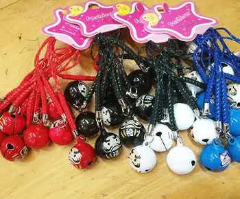 

New 100 pcs Cute Cartoon Japanese key chain Cell Phone Strap Bell Charm