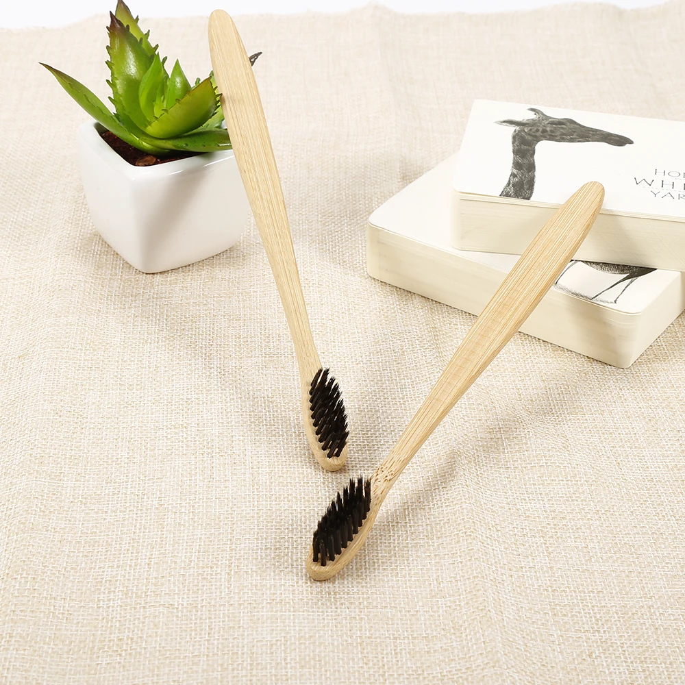 Y& W& F 1 шт. Натуральный Бамбуковый Уголь Зубная щетка низкоуглеродистая деревянная ручка переносное использование зубная щетка для ухода за полостью рта