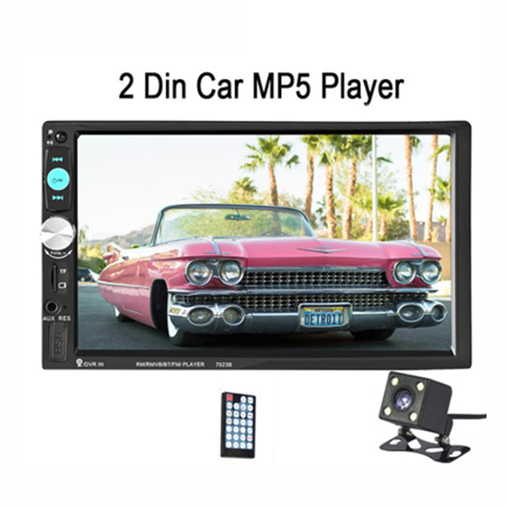 

2 din car radio 7" HD Player MP5 Touch Screen Digital Display Bluetooth Multimedia USB 2din Autoradio Car Backup Monitor