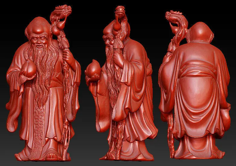 3D модель для cnc резной фигуры скульптурный станок в формате STL китайская культура
