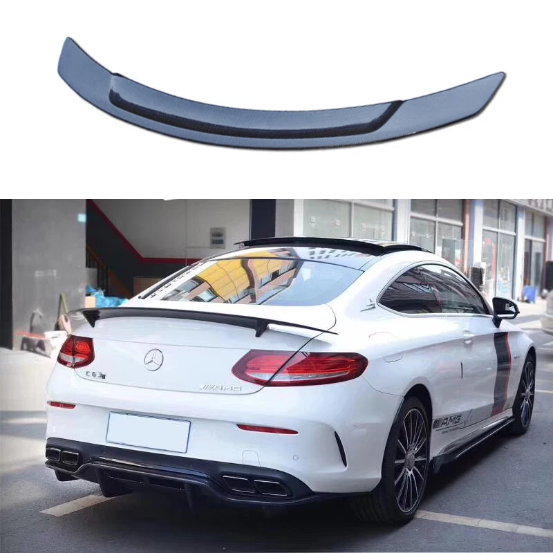 For Mercedes C Class W205 Spoiler Carbon Fiber Rear Trunk Spoiler C200