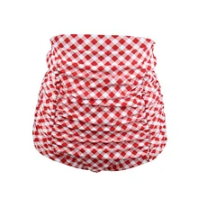 Женская одежда для плавания с высокой талией бикини, плавки в клетку/с цветочным принтом, плавки, Бразильский купальный костюм, плавки для плавания