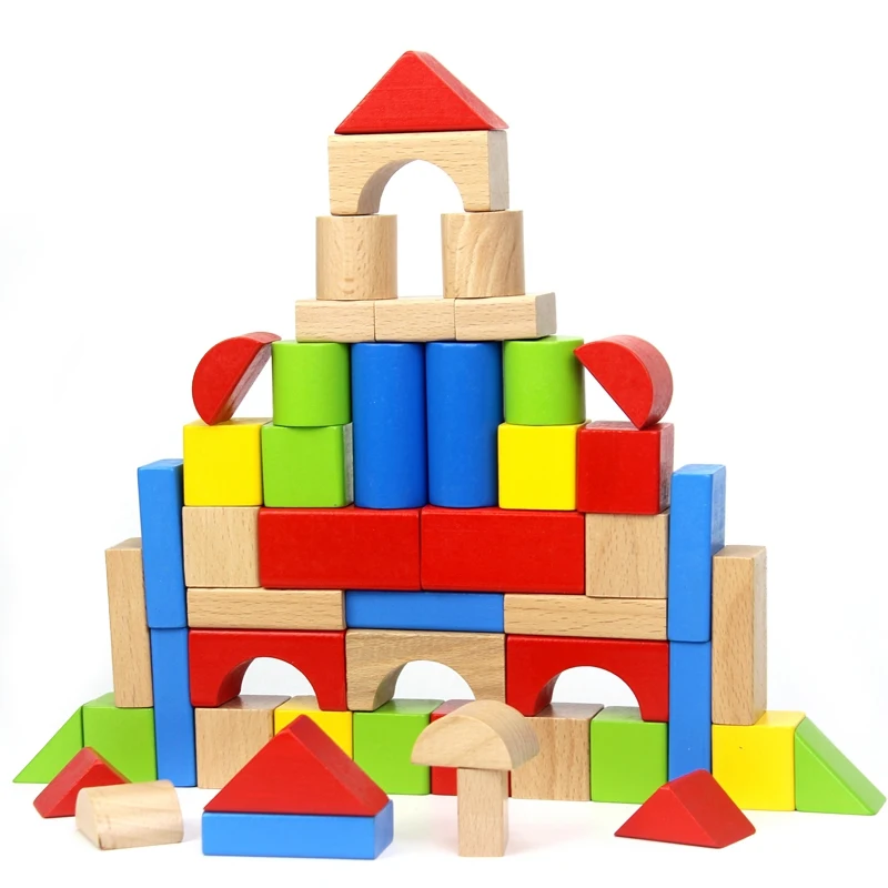baby-wooden-blocks-toys-50pcs-multicolored-geometric-assembling
