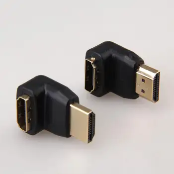 

1 Set HDMI Male to Female Right Angle Adapter Connector 90/270 Degree L Shape HDMI F/M Cable Converter Support 1080P