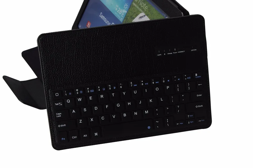  Litchi Pattern Leather Removable Wireless Bluetooth Keyboard Case Cover for Samsung Galaxy Note 10.