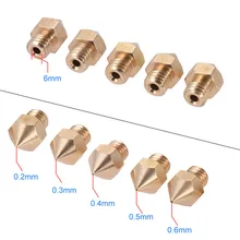 Латунная насадка Экструдер 3d печатающая головка 0,4 мм выход для 1,75 мм и 3 мм нити для Makerbot Anet i3