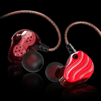 

Sport running headphones Double moving ring headset four unit in-ear with wheat earphone anchor HIFI mobile phone headset