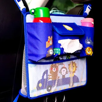 

Auto Seat Back Storage Bag Multi-function Kid Safe Hanging Tidy Nets Pocket Trunk Organizer Auto Kid Safe Travel Car Accessories