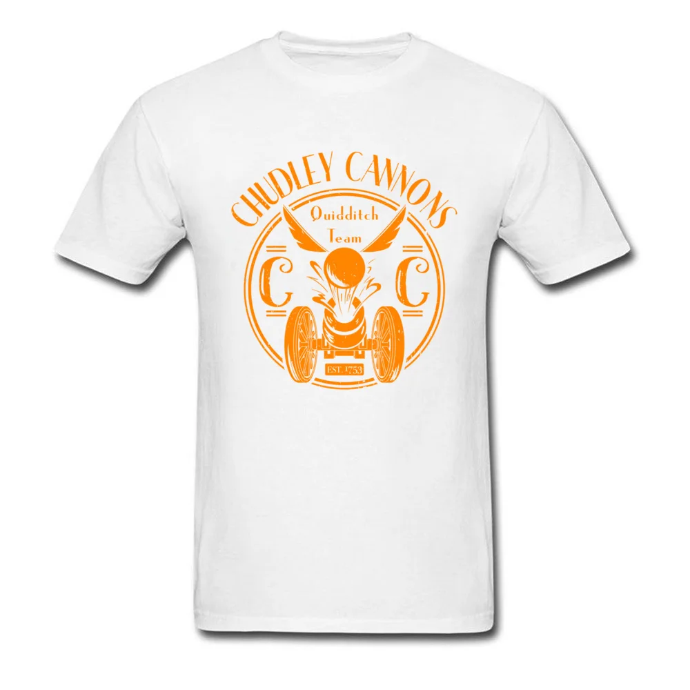 chudley cannons 7308 All Cotton Tops Shirts for Men Printing T Shirt Birthday Newest Crew Neck Sweatshirts Short Sleeve chudley cannons 7308 white
