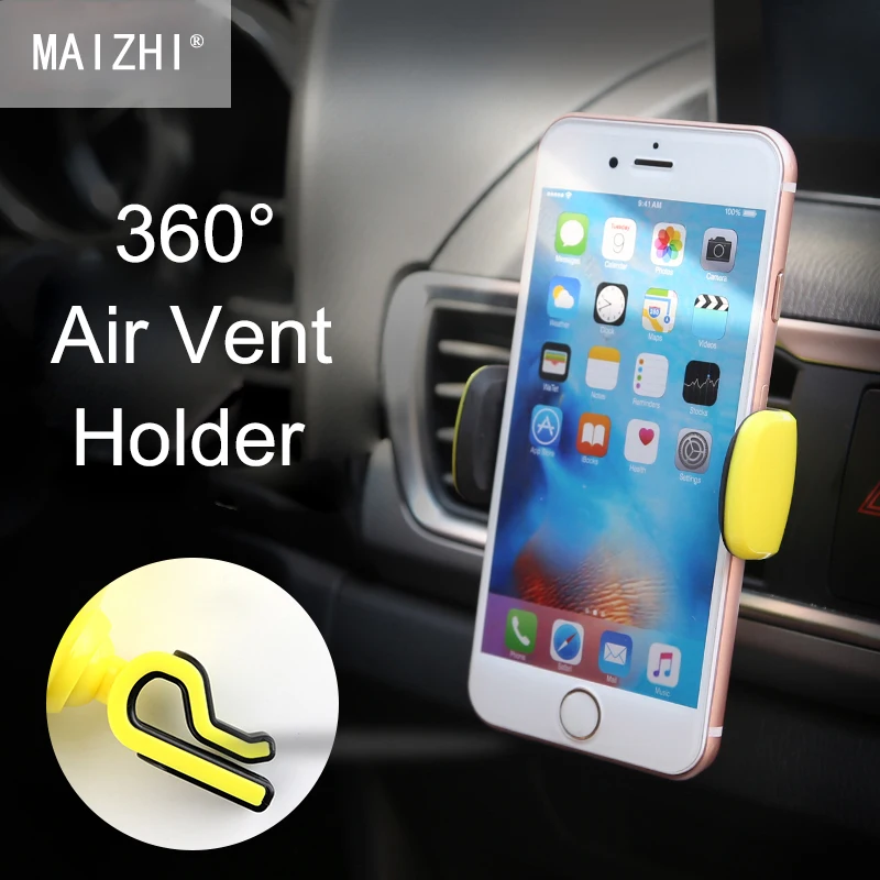 360 Degree Swivel Car Phone Holder Air Vent Mount Mobile Phone Stand