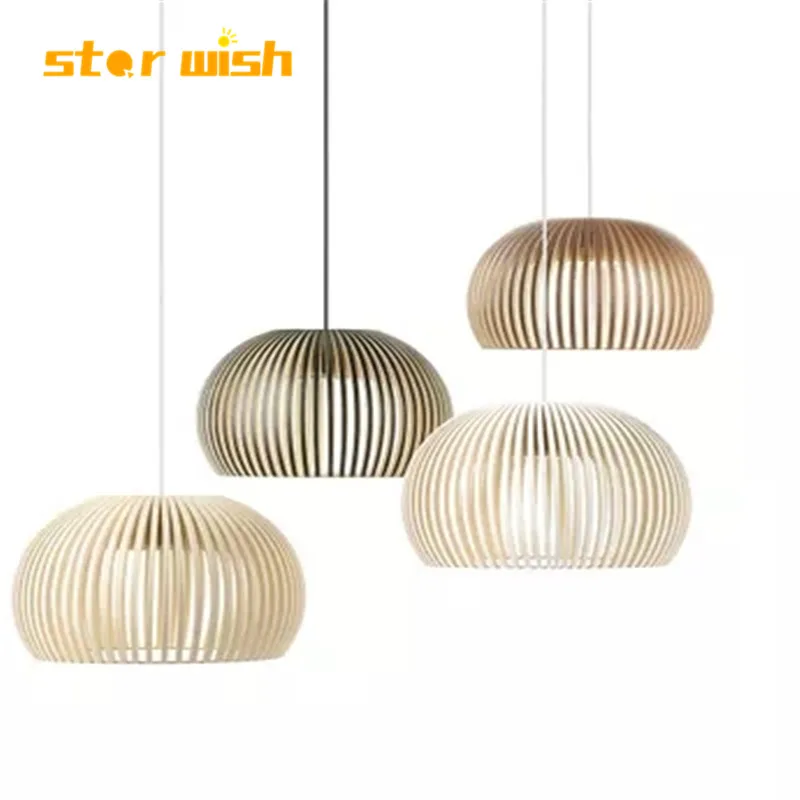 

Modern wood weave Bird Cage bamboo Pendant lights norbic home deco wood Pendant lamp for restaurant dinning room E27 bulb