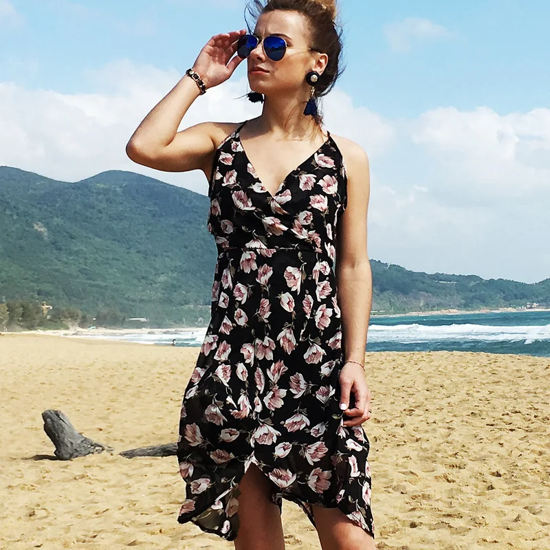 Aliexpress.com : Buy New Arrivals Beach Dress 2018 Print Chiffon