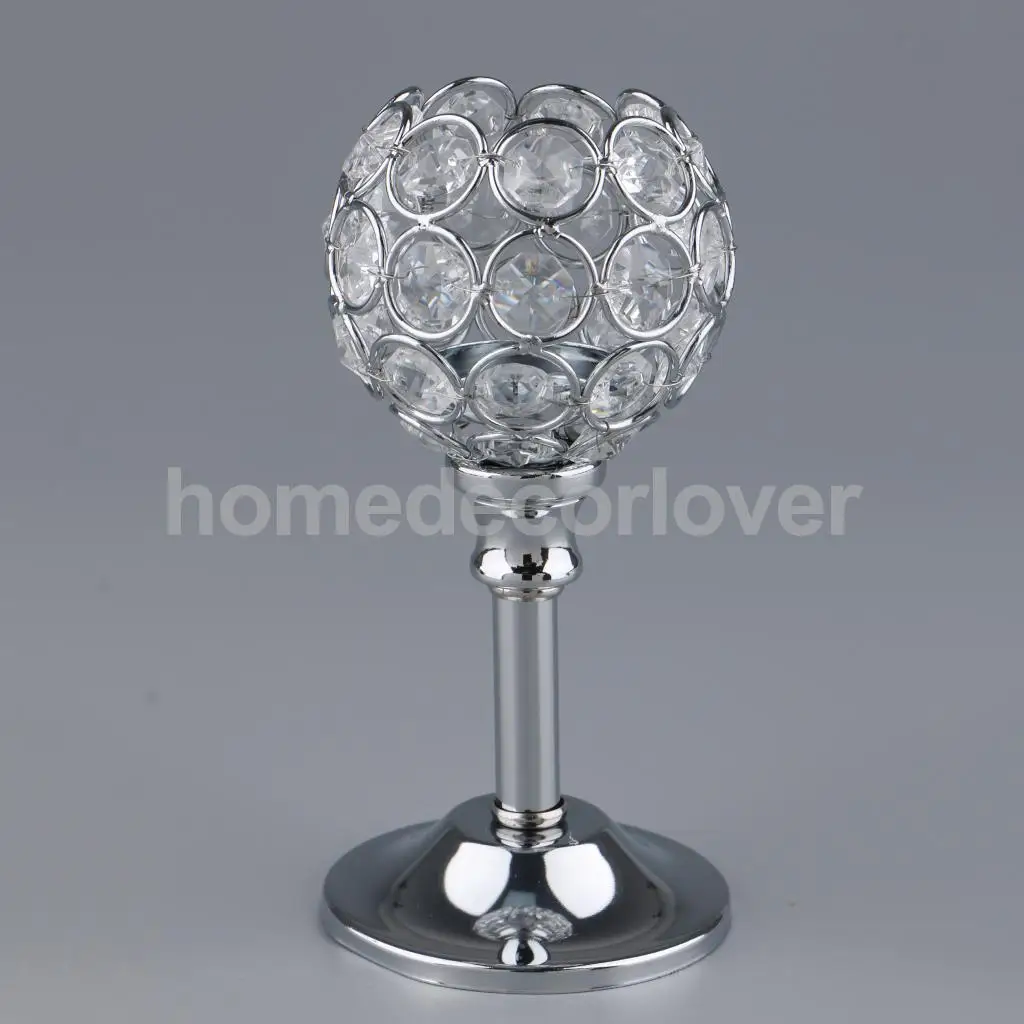 Long Stand Crystal Candle Holder Tea Light Stand Candelabra Candlestick Home Pub Bar Events Parties Decor