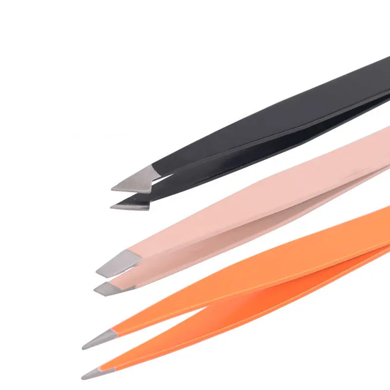 

KESMALL 2018 Newest Hot 3Pcs Stainless Steel Eyebrow Tweezer Set Point Tip Tweezers For Hair Removal Face Beauty Tool XN147M