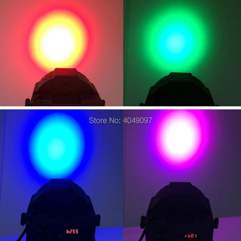Высокая мощность 18x3 Вт LED Par light RGB/UV Light с DMX512 Master Slave Led плоский DJ оборудование
