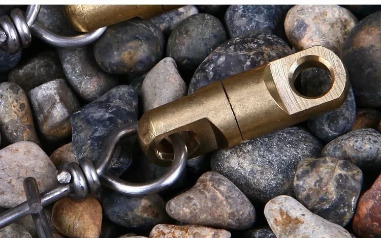 fishing snap swivels stainless steel&brass rolling barrel swivel Fishers zone carp swivel  fishing Accessories New0031