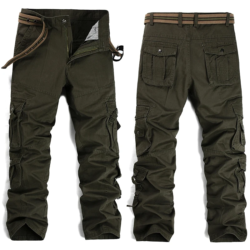 2017 Plus Size High Quality Men's Cargo Pants Casual Pants Men Multi