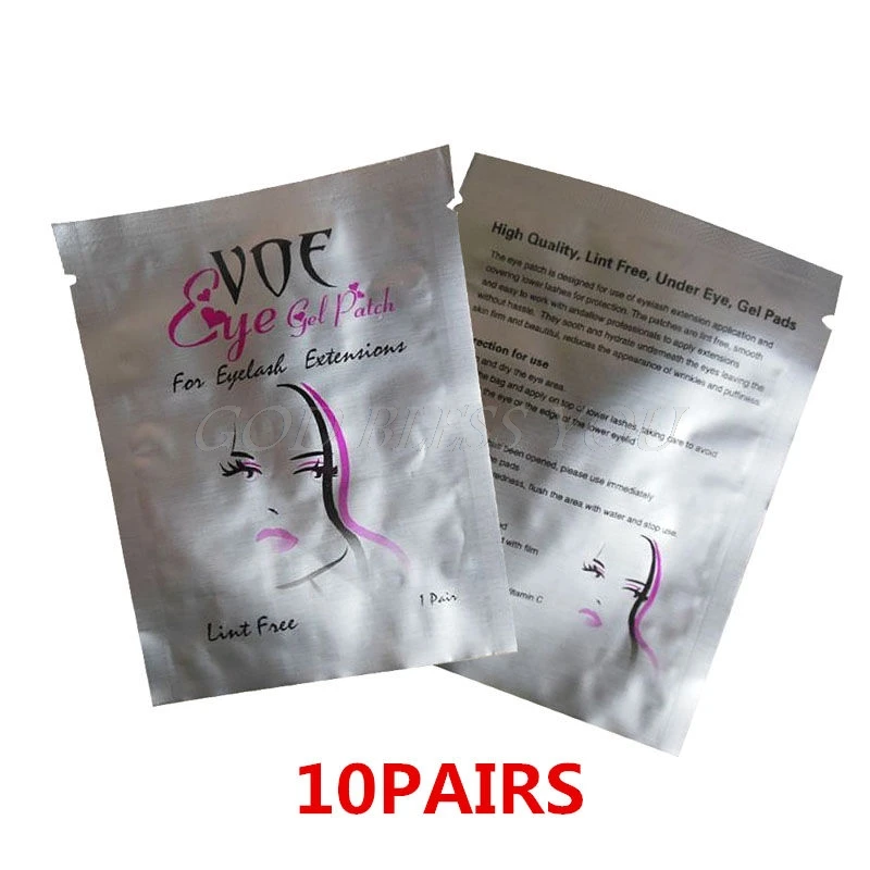 

10 Pairs Eye Pads Eyelash Pad Gel Patch Lint Lashes Extension Mask Eyepads Beauty Tool