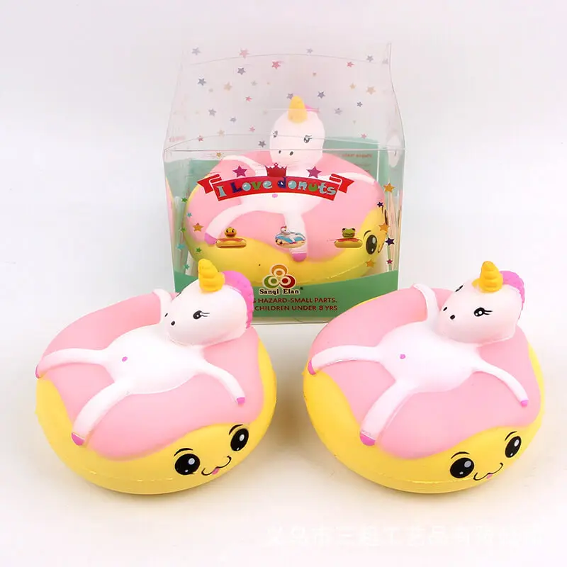 Unicorn Donuts Unpack the toy Squishy Slow Rising Phone straps