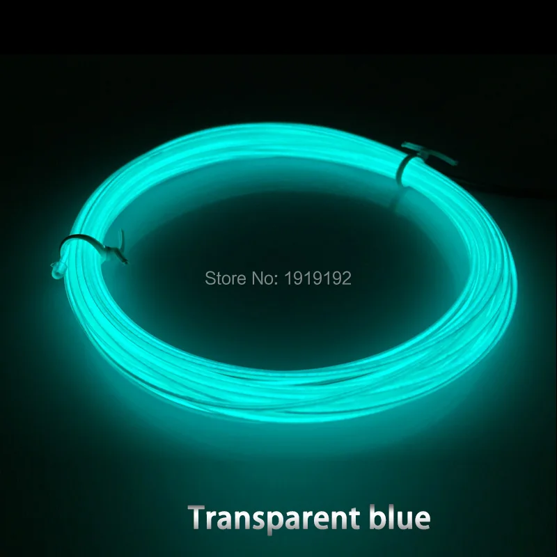 

360 Degrees Of Illumination 10Meters 1.3mm Flexible Neon Light Glow EL Wire Rope Cable Strip LED Neon Light For Party Decoration