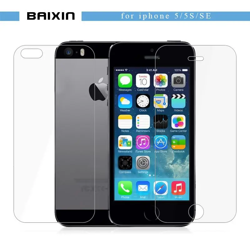 Baixin 2 шт./лот закаленное стекло премиум класса для iPhone SE 5S 5c 5 с защитой от царапин