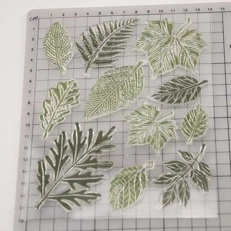 

Leaves Transparent Clear Silicone Stamp for DIY scrapbooking/photo album Decorative card making new 2019