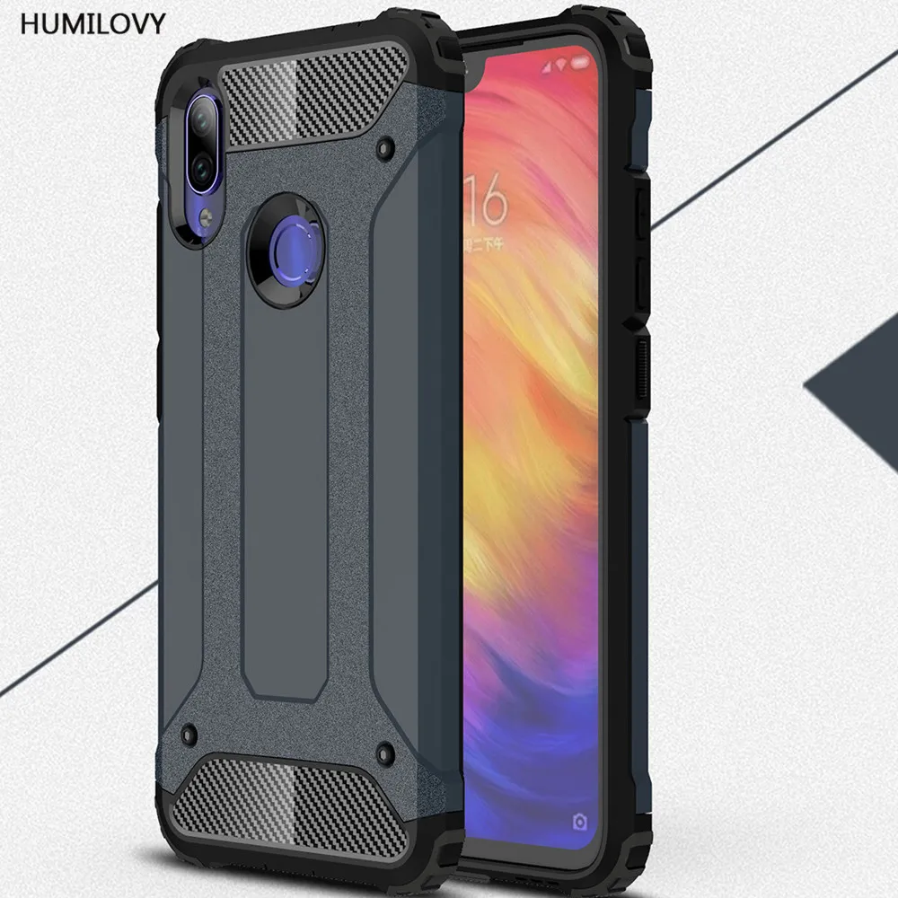 

For Xiaomi Redmi Note 7 Pro Case Silicone Rubber Armor Shell Hard Phone Cases For Xiaomi Redmi Note 7 Cover Redmi Note 7 Case