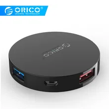 ORICO HA4U супер Скорость 4 Порты и разъёмы usb-хаб 3,0 Портативный OTG концентратор USB разветвитель с светодиодный светильник для Apple Macbook Air ноутбук Планшетные ПК