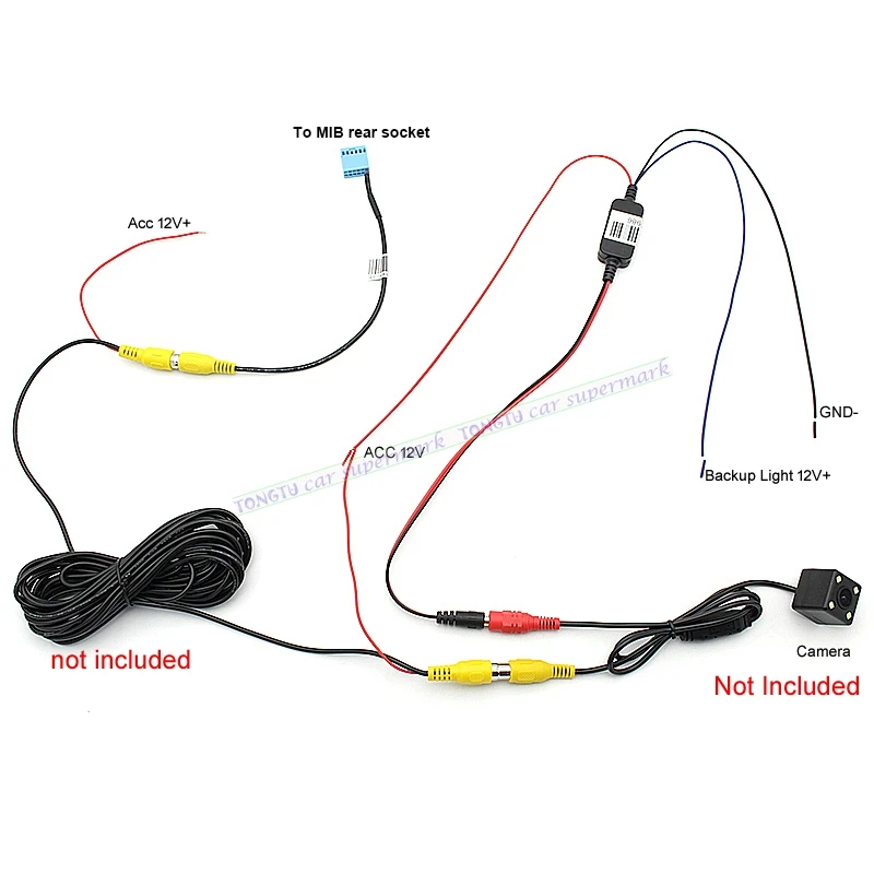 12 В Автомобильная камера заднего вида MIB RCA кабель адаптер и реле задержки времени для Volkswagen Golf VI Jetta 5 6 MK5 MK6 Passat B6 Touran Tiguan