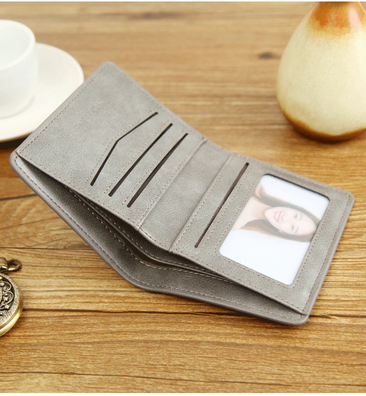 HENGSHENG мужской бумажник из искусственной кожи с держатель для карт, мужской роскошный короткий кошелек, кошелек, кошельки, повседневные стандартные кошельки