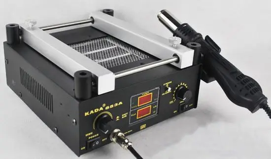 

KADA 853A 110V/220V SMD Rework Soldering Station Warm-up Infrared rays Hot air gun