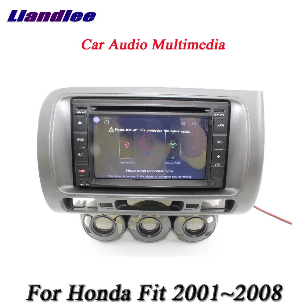 Best Liandlee Car Android System For Honda Fit 2001~2008 Radio CD DVD Player BT FM Wifi GPS Navi MAP Navigation HD Screen Multimedia 2