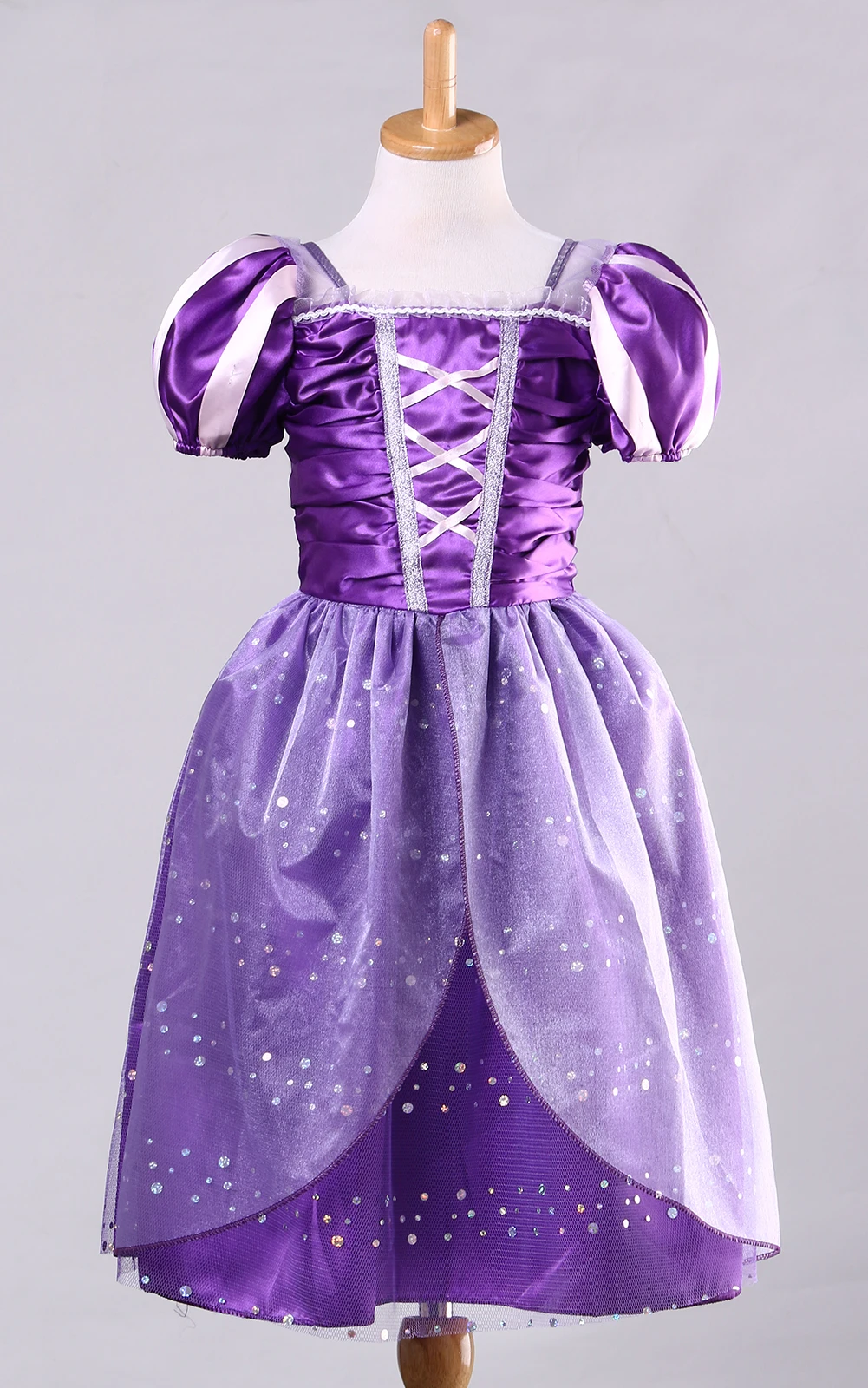 Toddler Kids Girls Cartoon Princess Purple Dress Party Fancy Chrismas