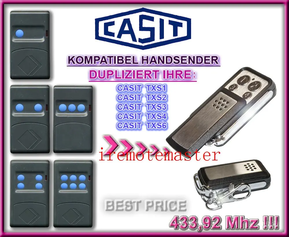 

FOR CASIT TXS1, CASIT TXS2,CASIT TXS3,CASIT TXS4 Garage Door Remote Control Free Shipping